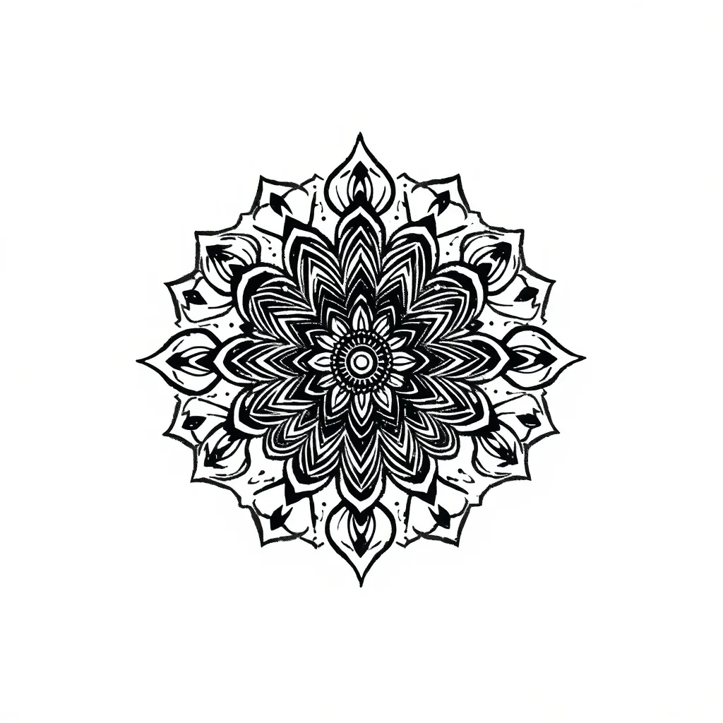 Mini mandala  tatouage