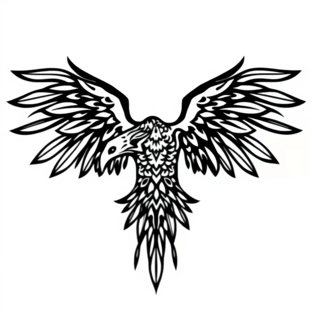 Minimalistischer Adler tatuering