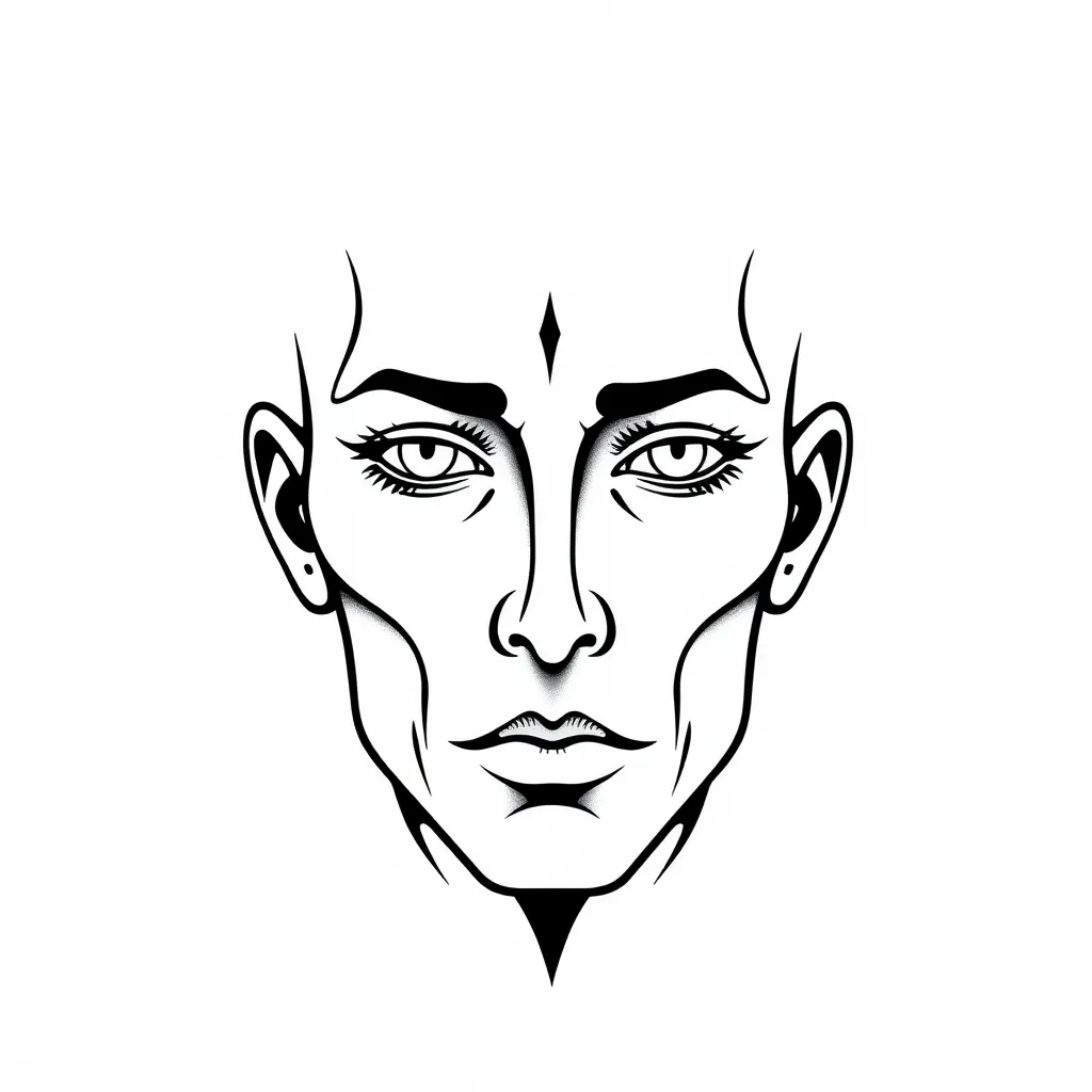 Minimaliste visage tattoo