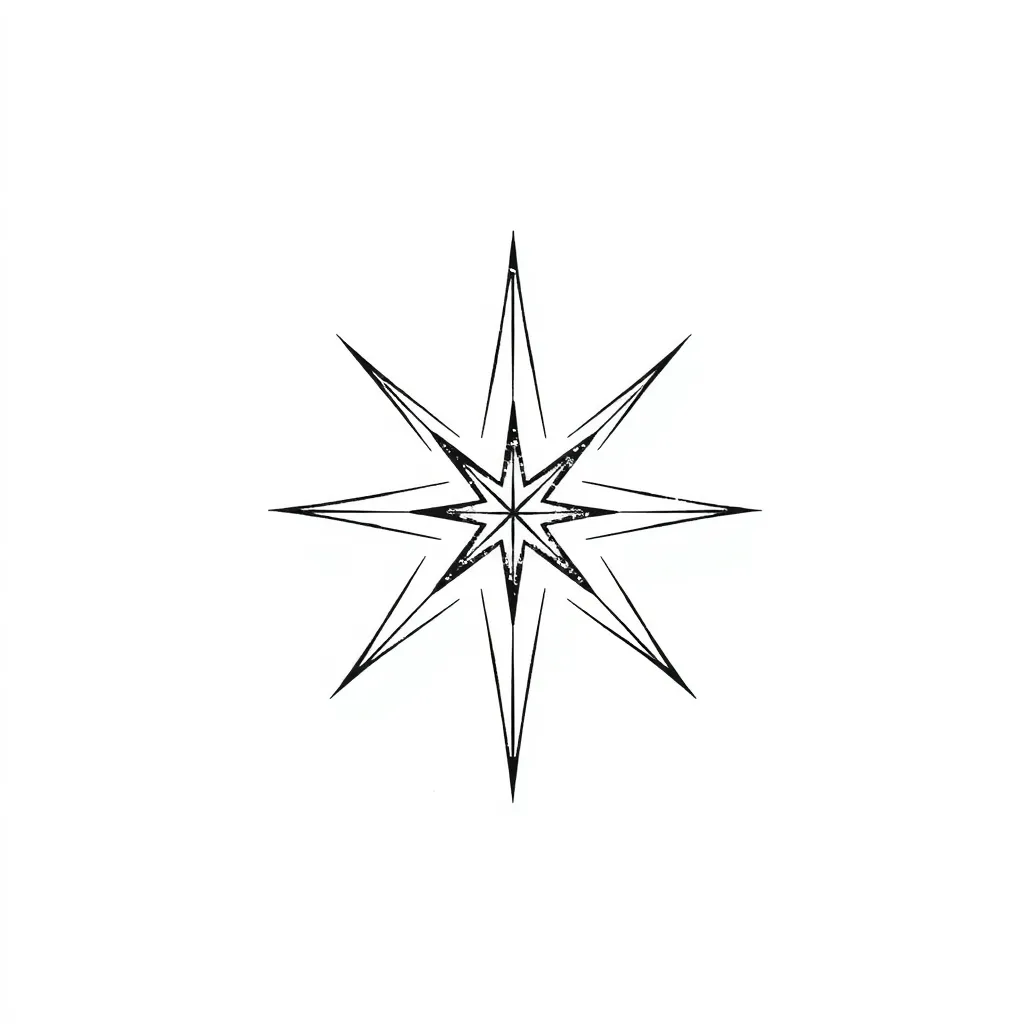 minimalist star tattoo