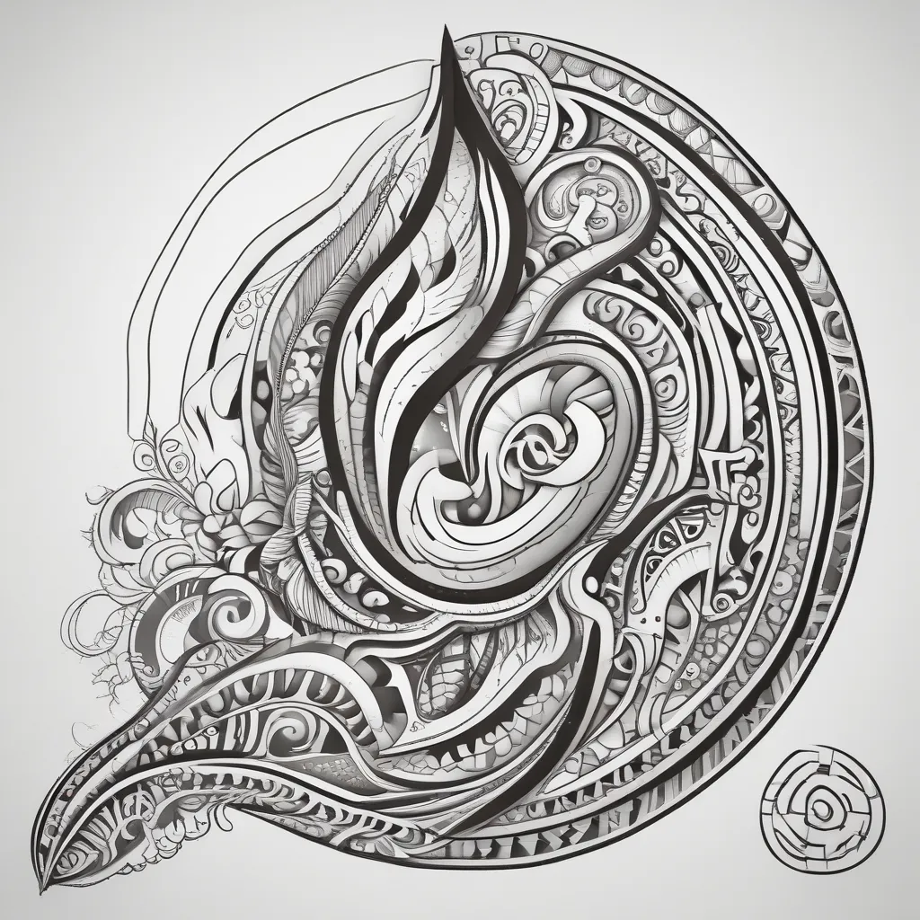 Dessins maori moderne pour épaule, bras avant-bras, Pec, arrière d’épaule. Le haut du tatouage sera une raie manta maori. Les prénoms Mayeul et Lou-Ann seront inséré discrètement  टैटू