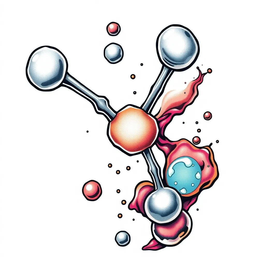 molecule dopamine tatoeage