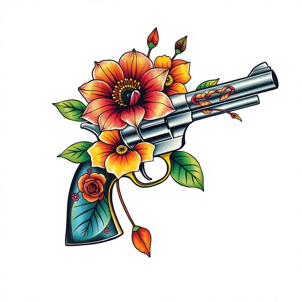 mom1231 flower gun dövme