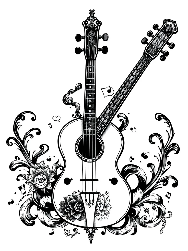 music tattoo