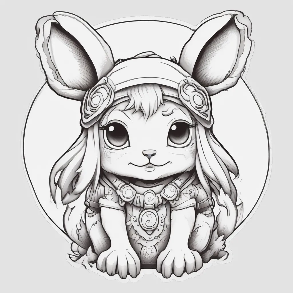 Nanachi from Made in Abyss. Anime minimalism style  tattoo