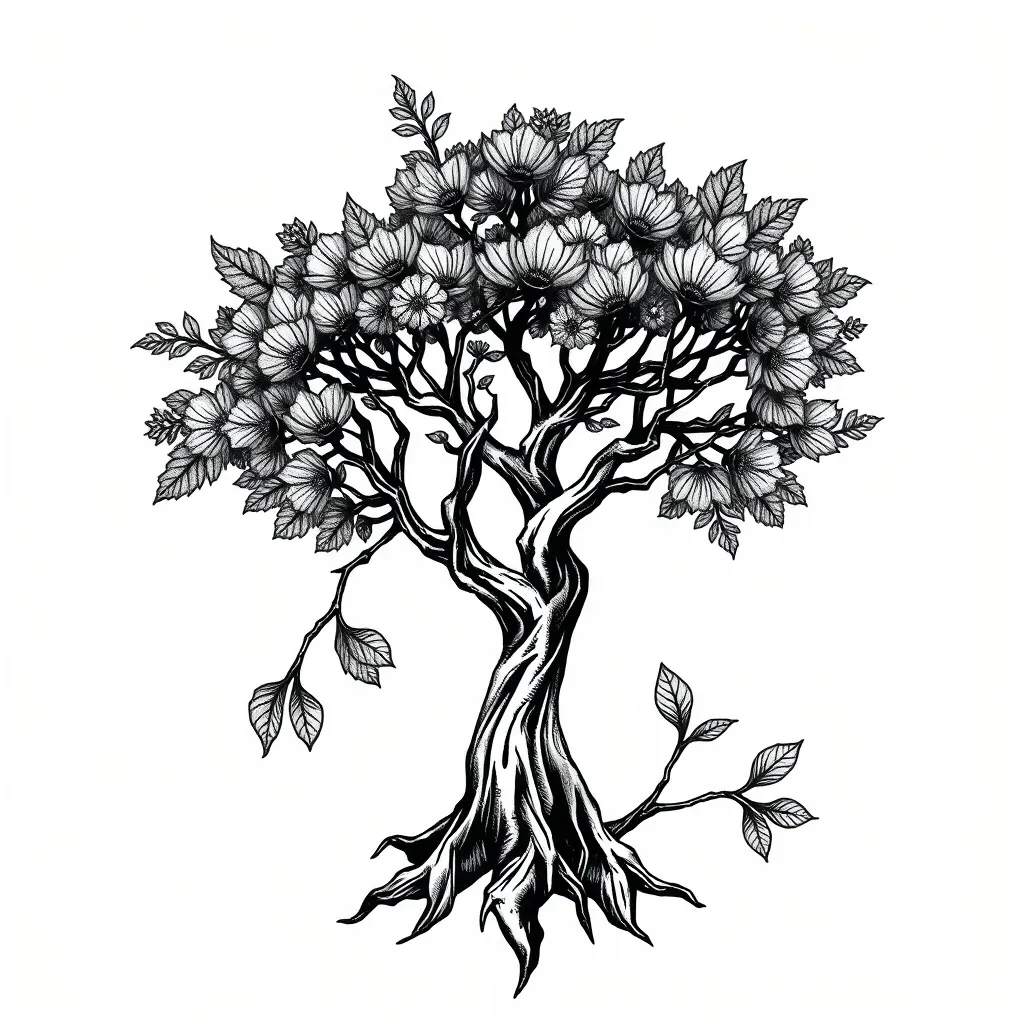 自然成长大道 문신