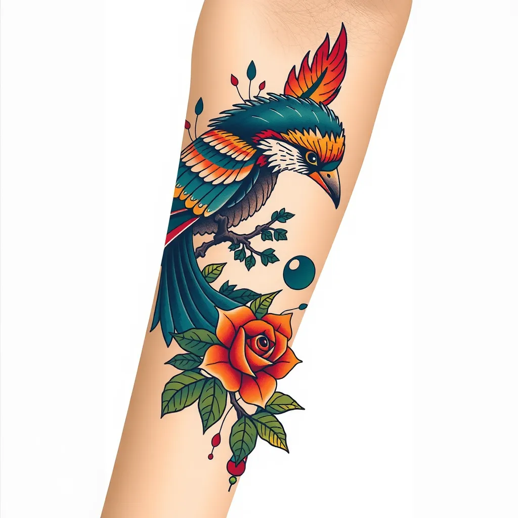 Luontoaiheinen käsivarsi tatuointi tattoo