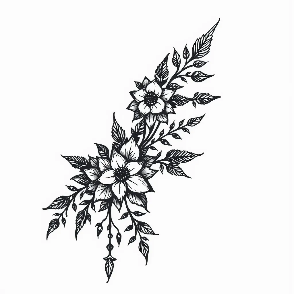 Luontoaiheinen käsivarsi tatuointi tattoo