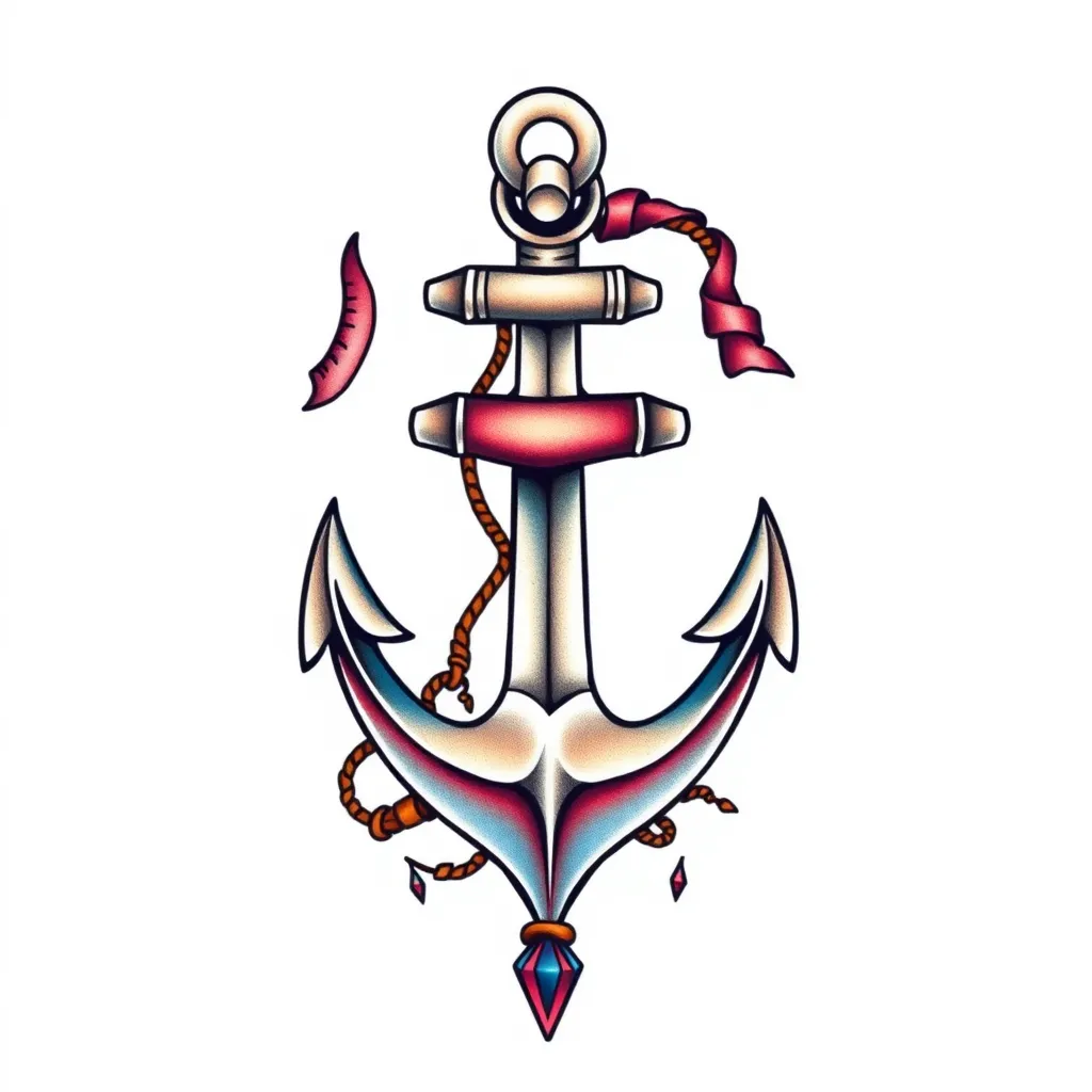 naval ship anchor tatouage