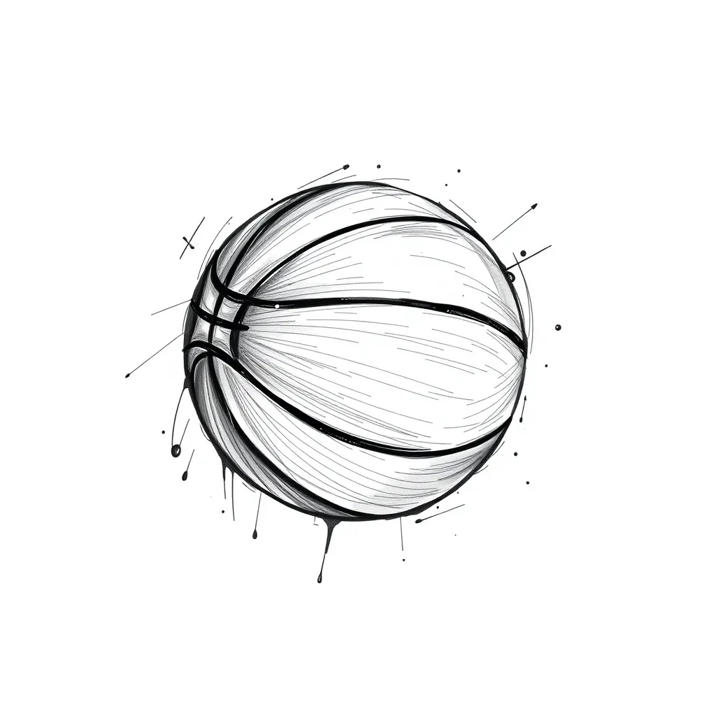 NBA Ballon basket tatuaggio