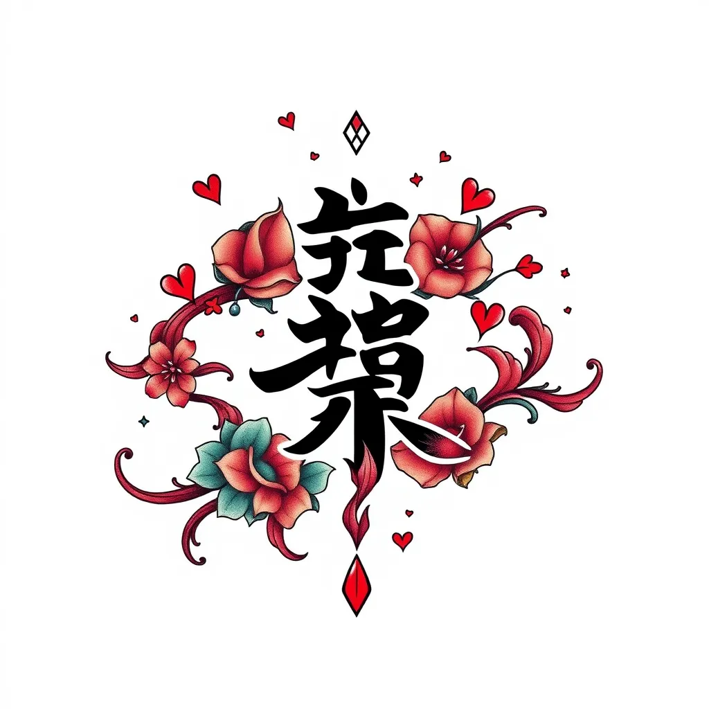 需要有“千”字 表达爱意 tattoo