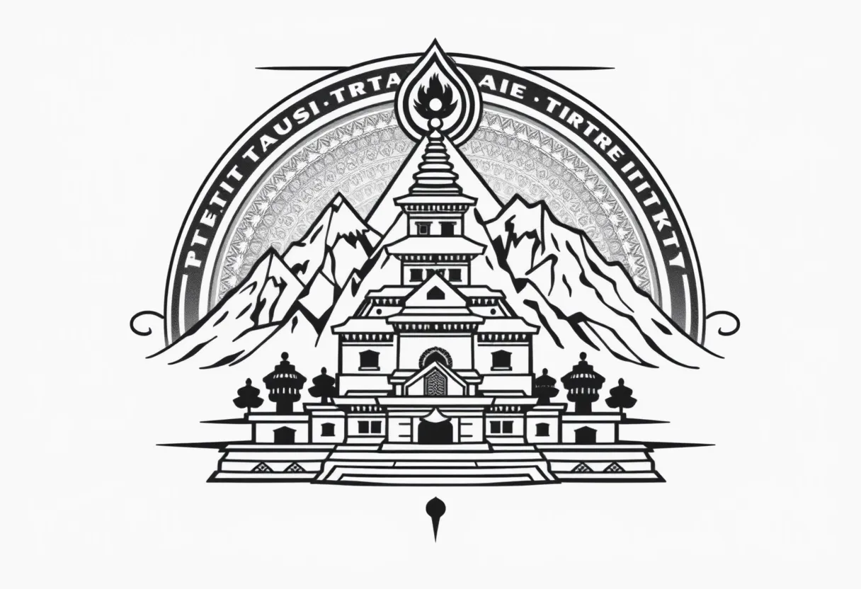 Nepal History mountains temples culture tatuagem