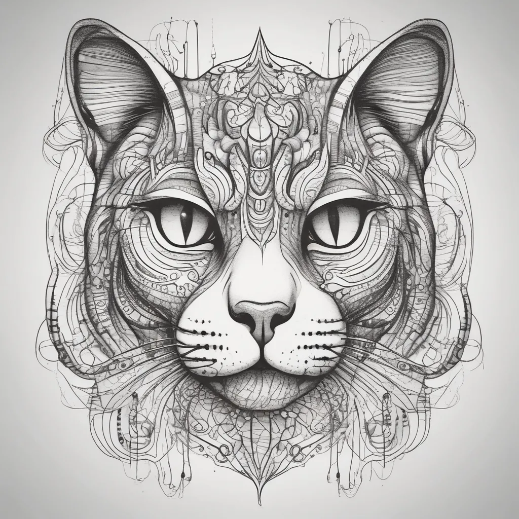 neural cat tatuagem