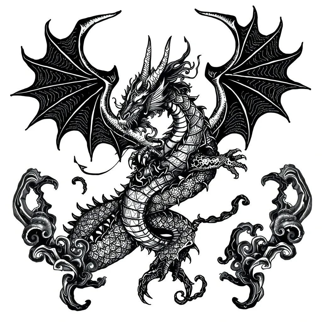 哪吒和龙 tatuagem