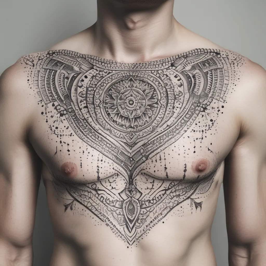 nordic chest tattoo टैटू