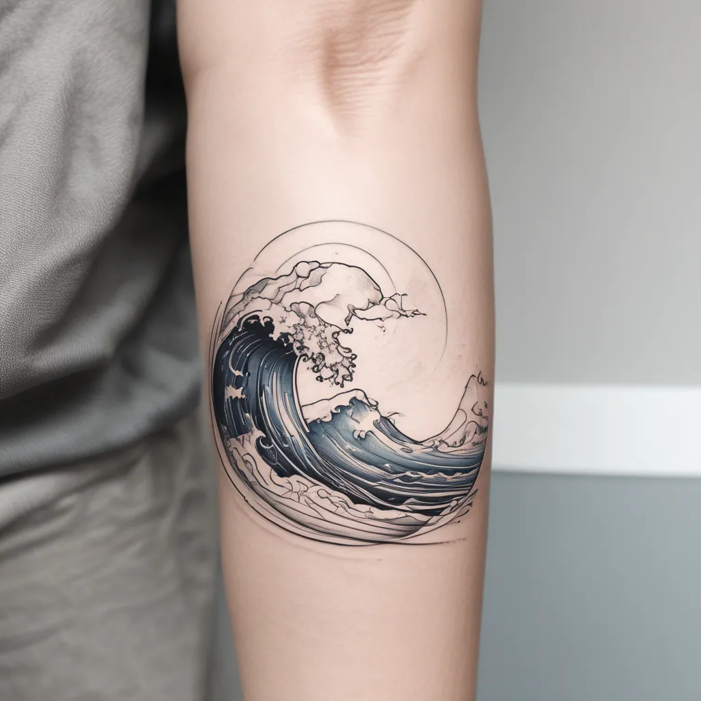 Ocean waves dövme