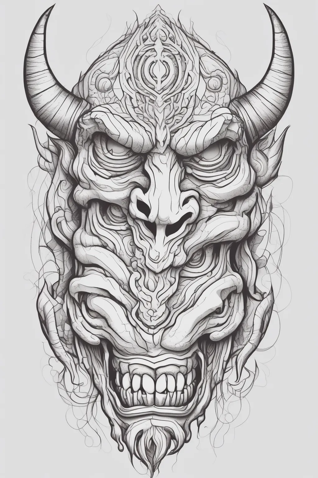 oni mask tatoeage