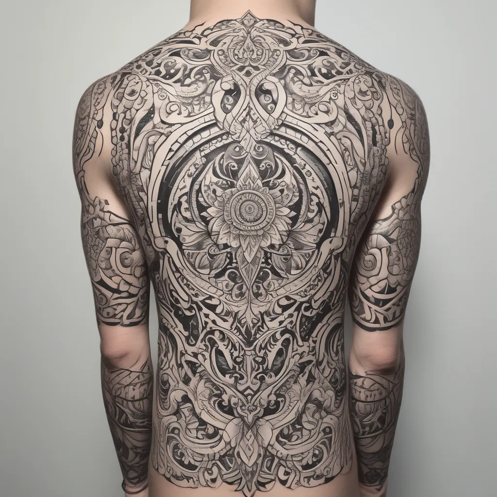 ornamental sleeve tatuaż