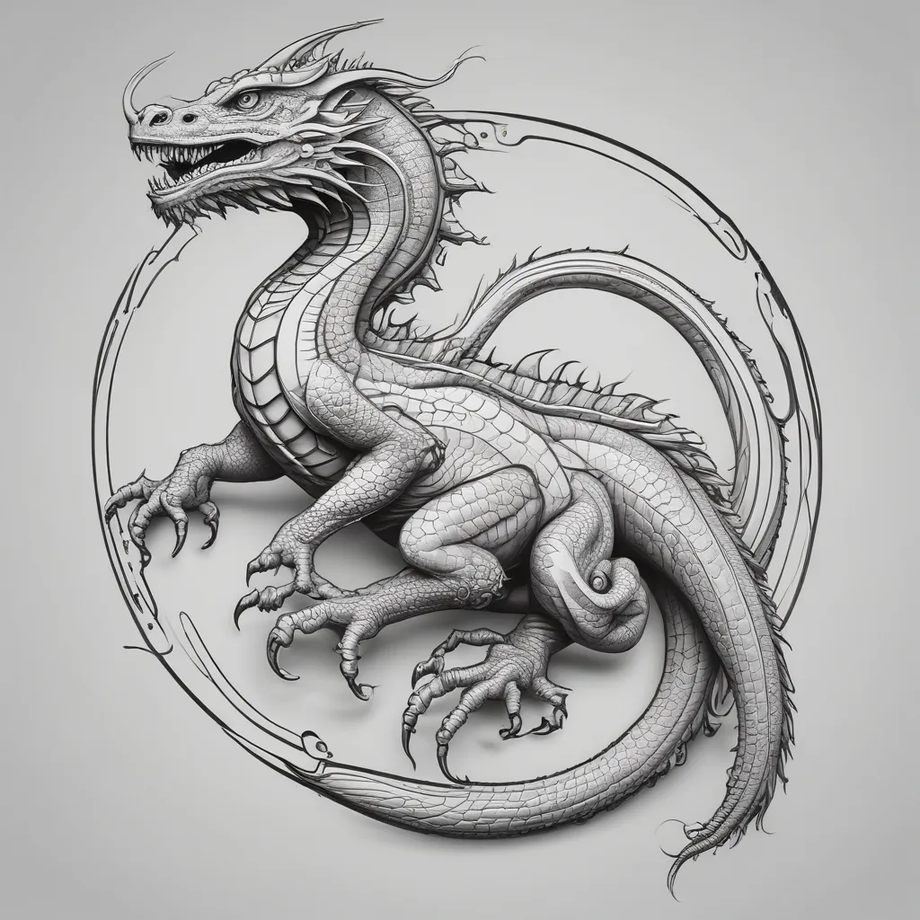 ouroboro water dragon tatuagem