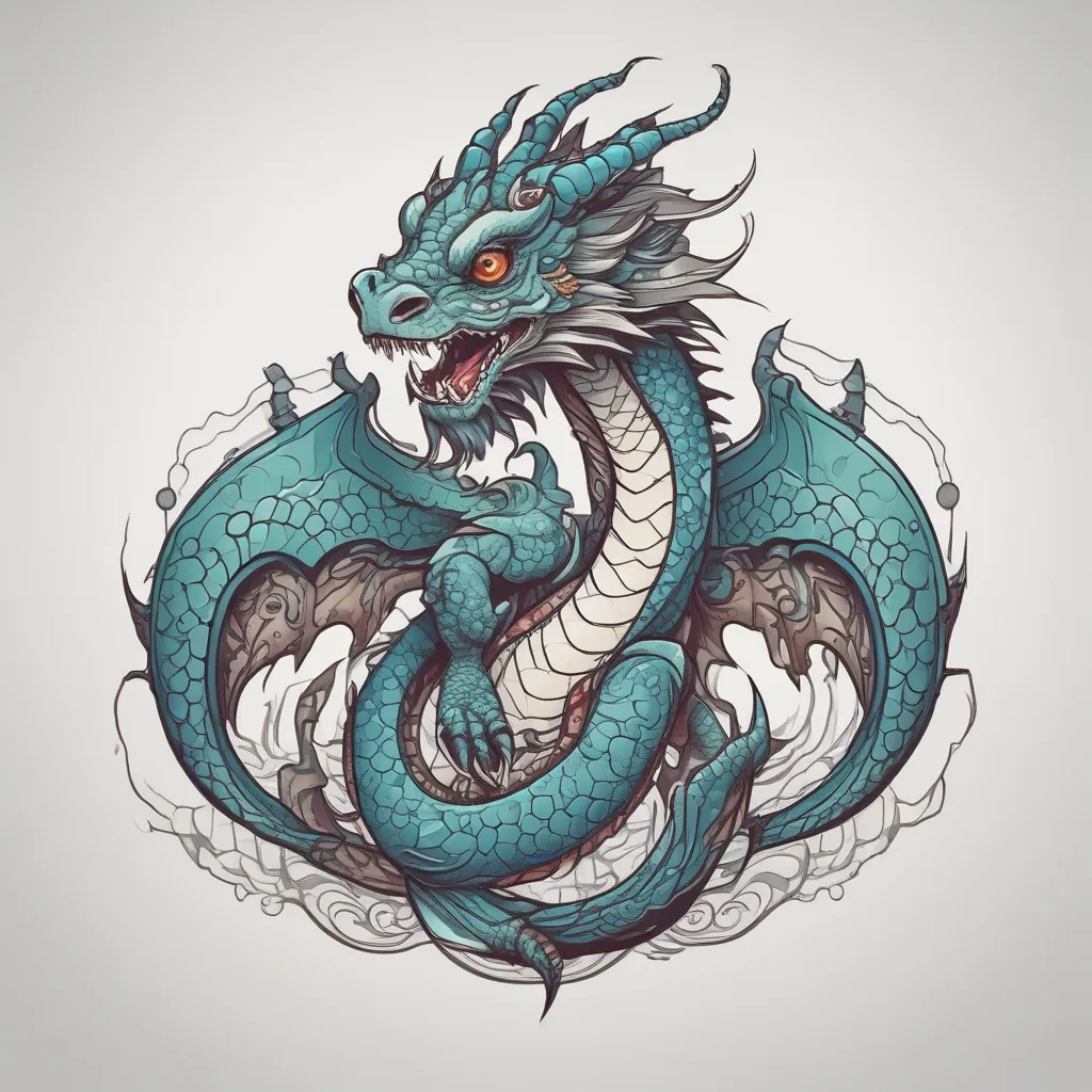 ouroboro water dragon tatuering