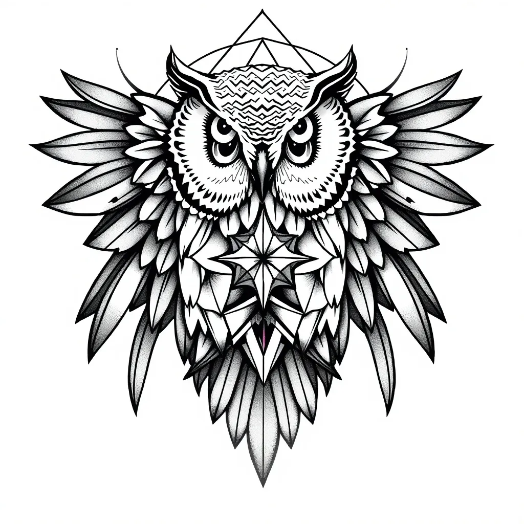 owl  
Realistic татуировка