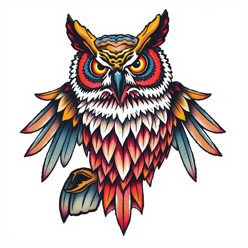 búho tatuaje