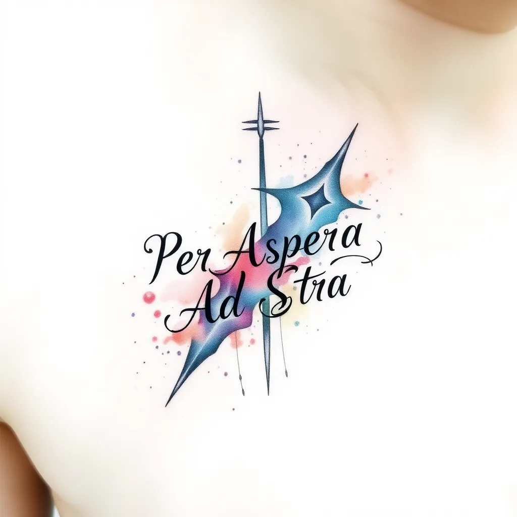 Per Aspera Ad Astra 纹身