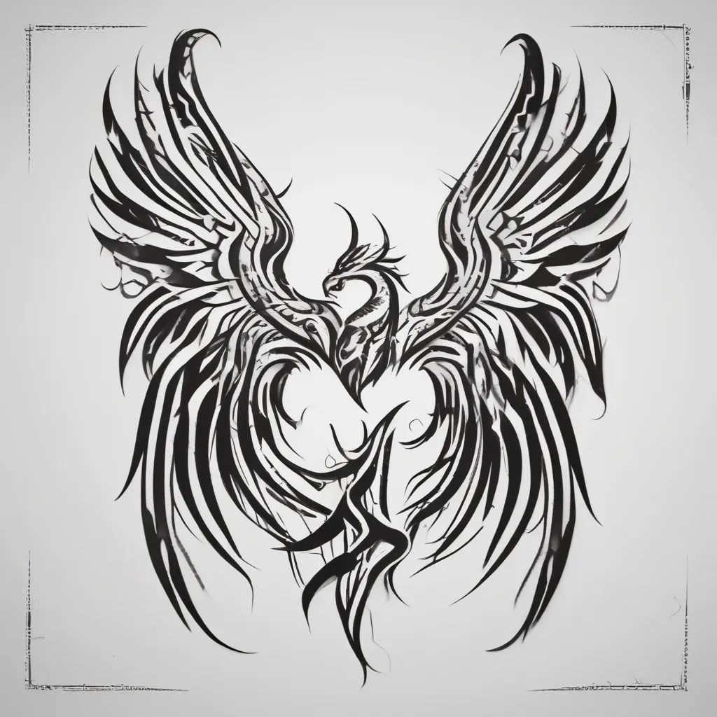 Phenix et ange tatuagem