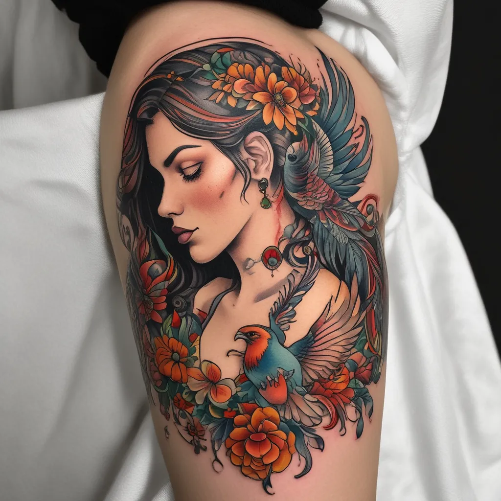 phoenix tatouage femme татуировка