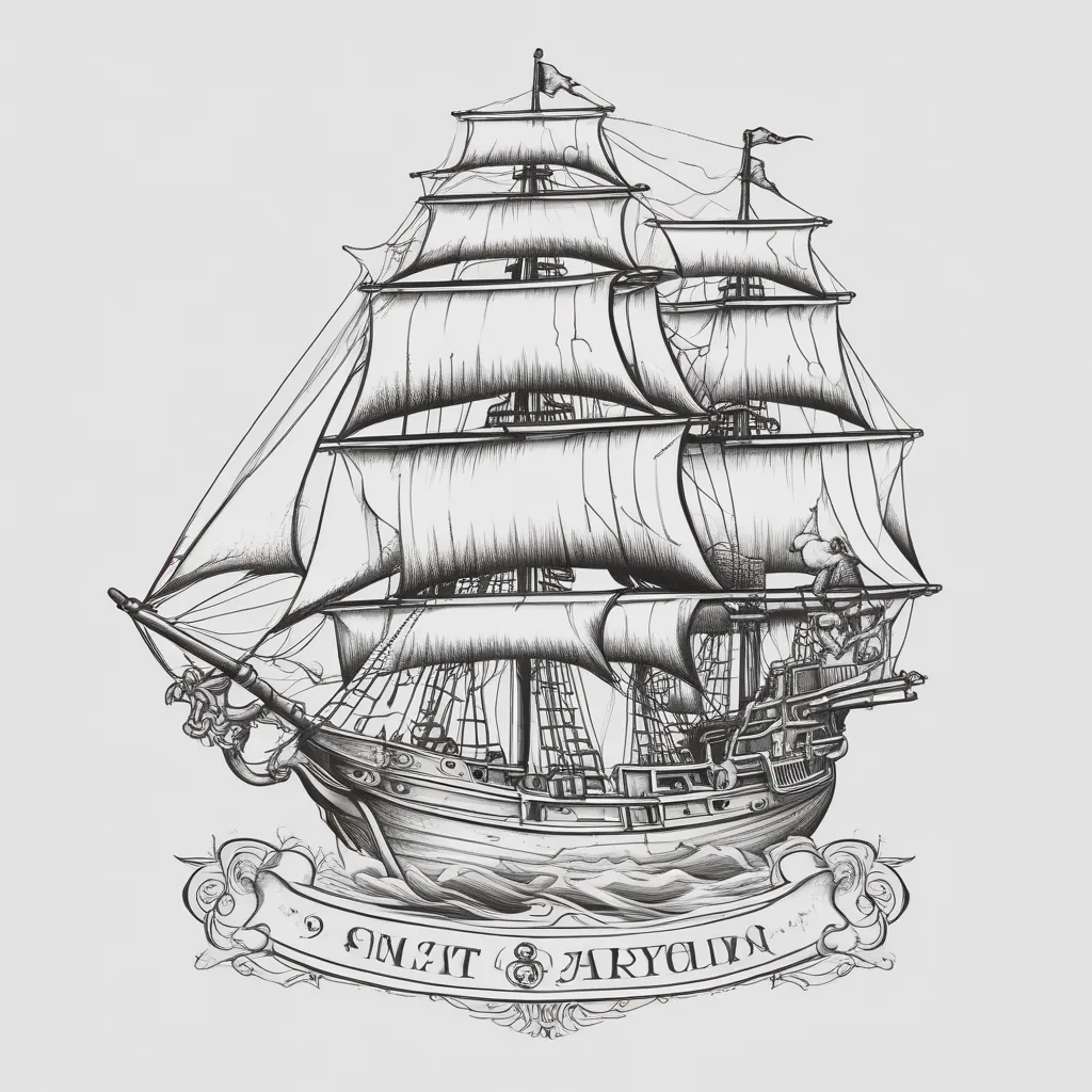 Pirate ship tatuering