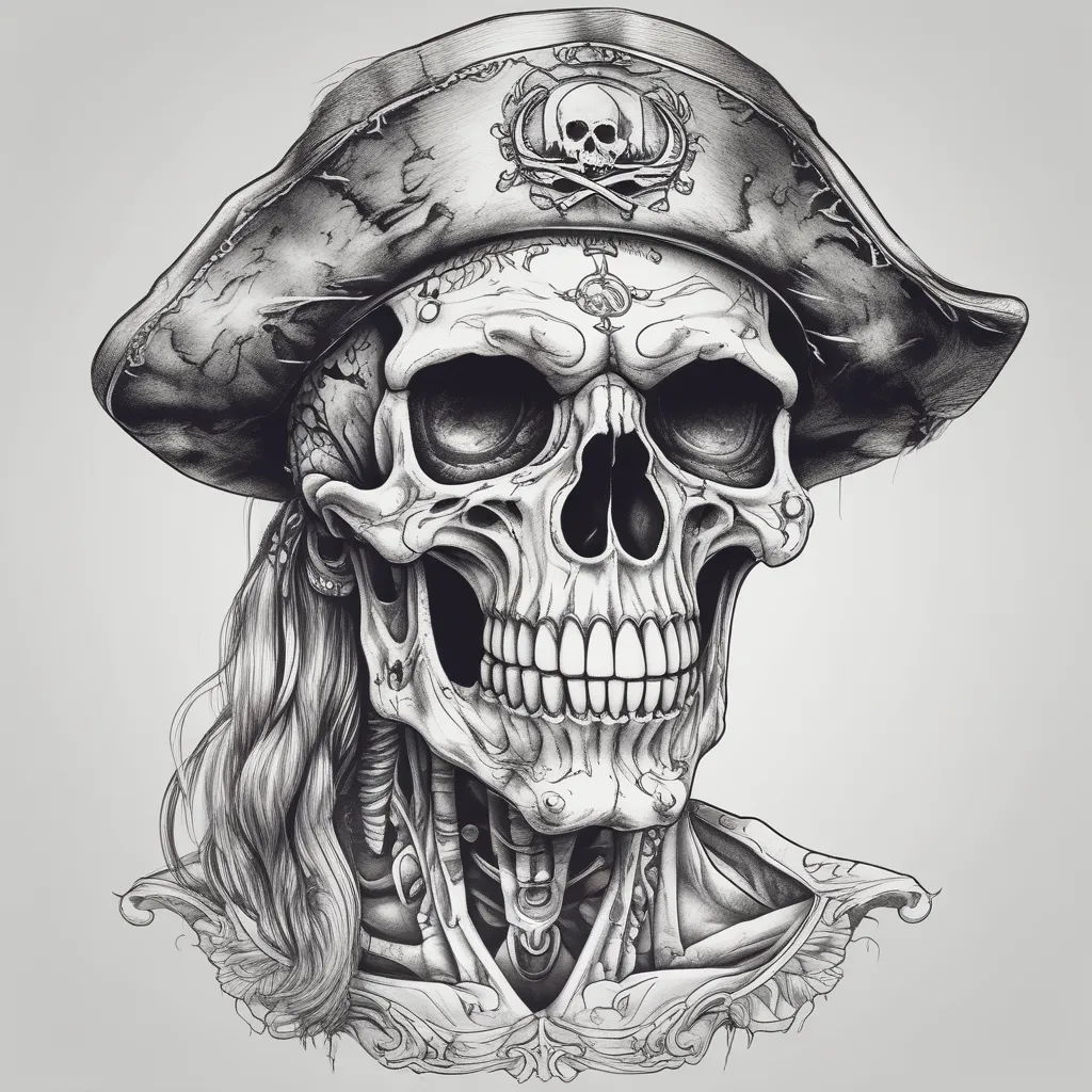 Squelette de pirate  tatuagem