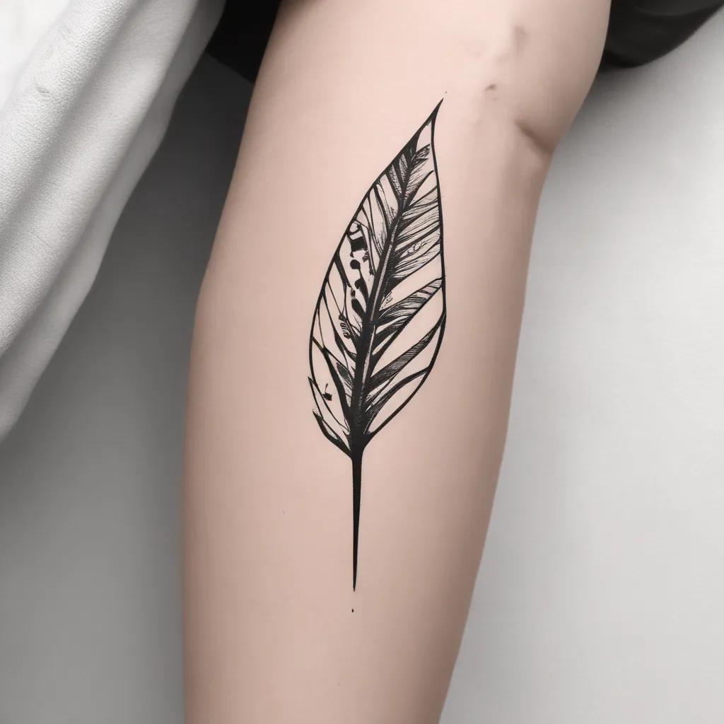 Pocahontas leaf tattoo