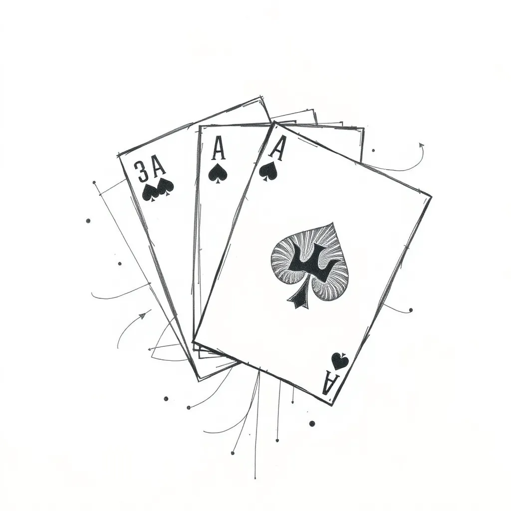 cartas de poker татуировка