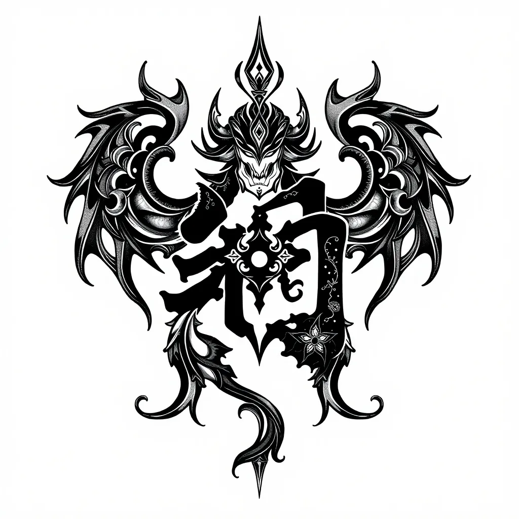穷奇 tatuaggio