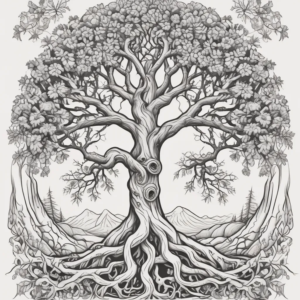 powerful tree tatuagem