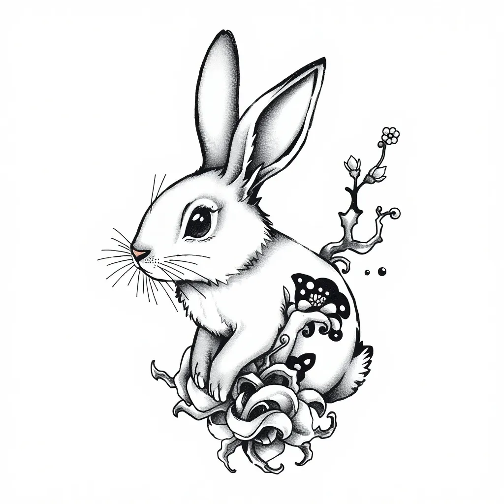 兔子 tatuaggio