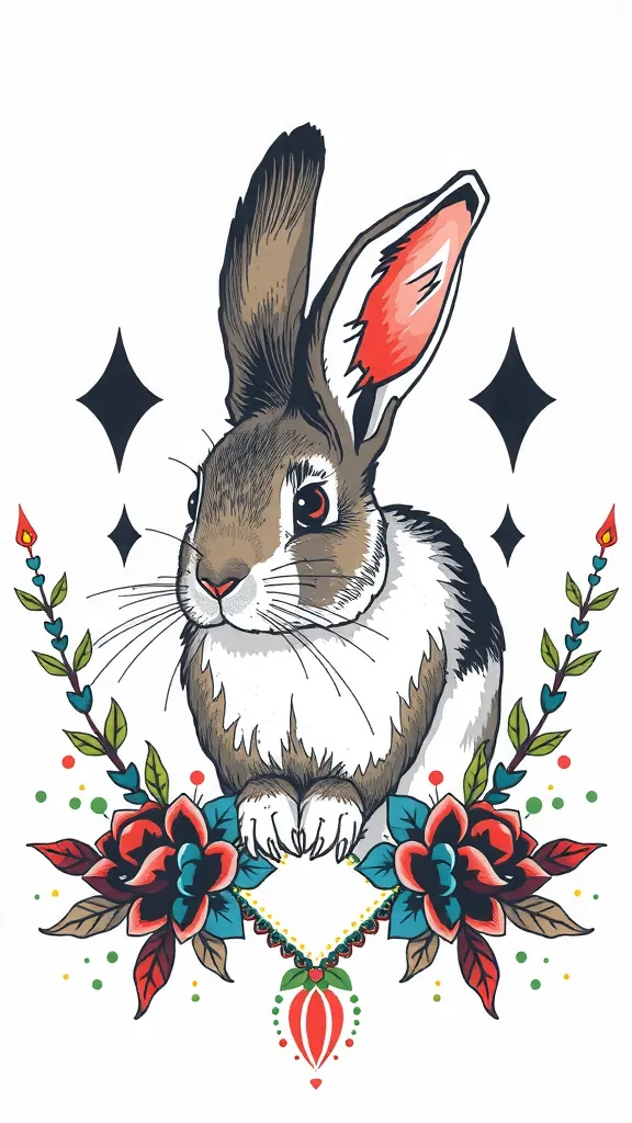 兔子 tatuaggio