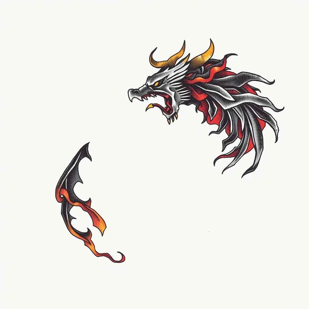 浴火重生，可以带数字，好的寓意 dövme