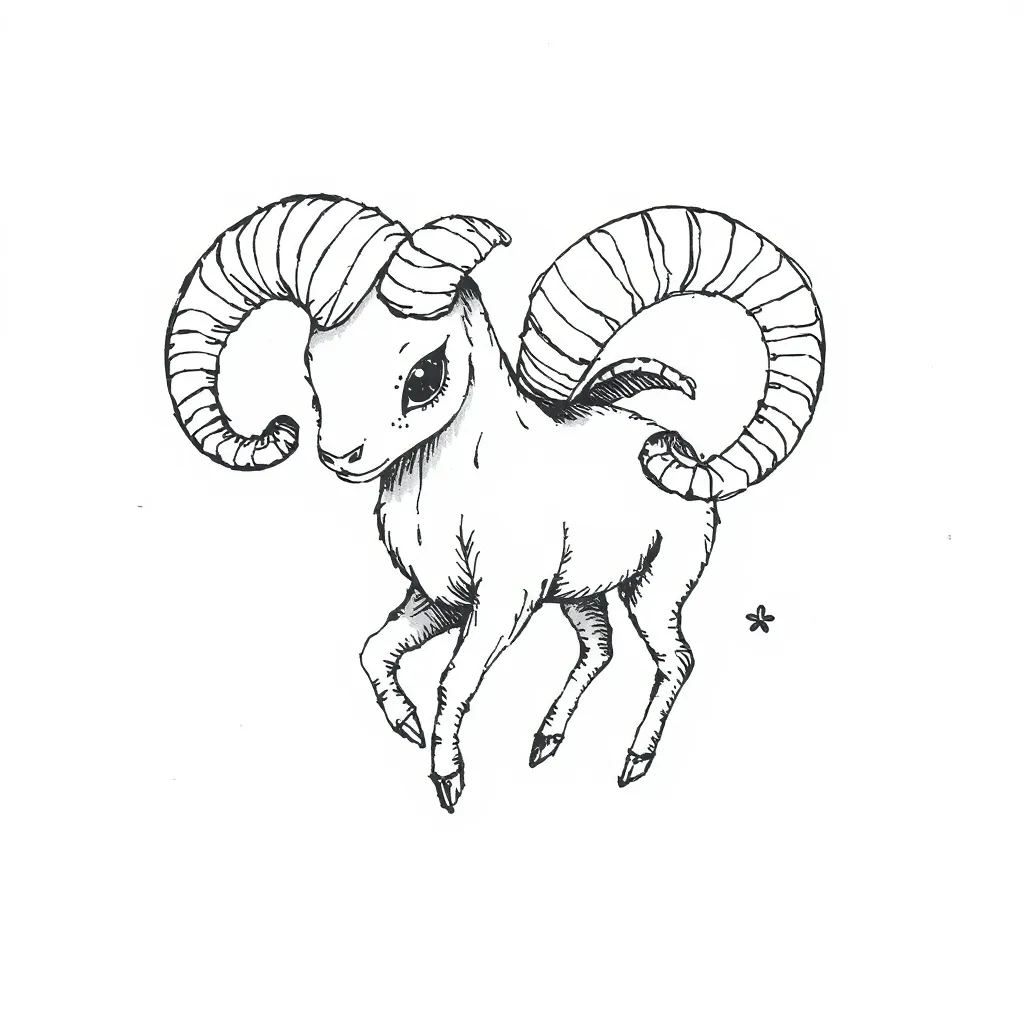 有关白羊座，可爱梦幻一点，极具想象力 τατουάζ