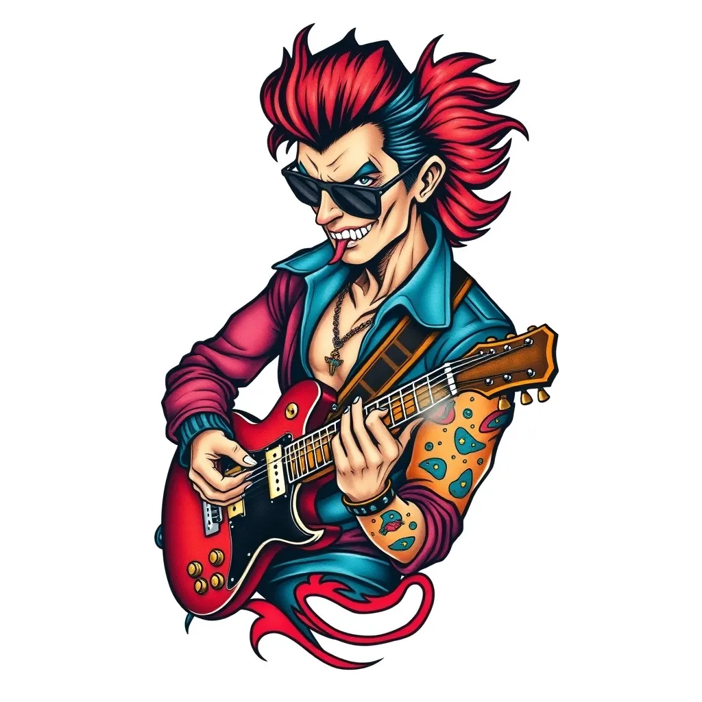 rocker lucky luke tatuering