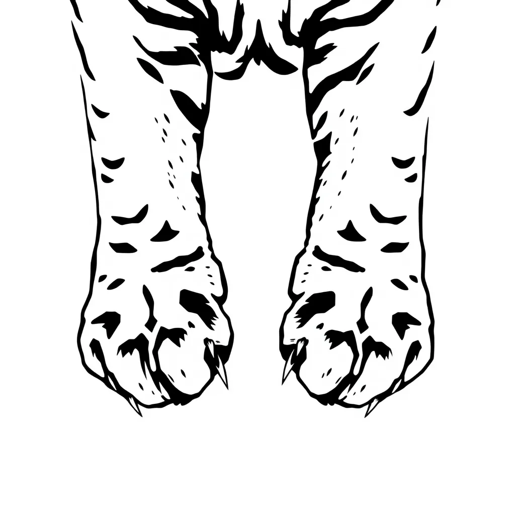 rocks under tiger's feet tattoo