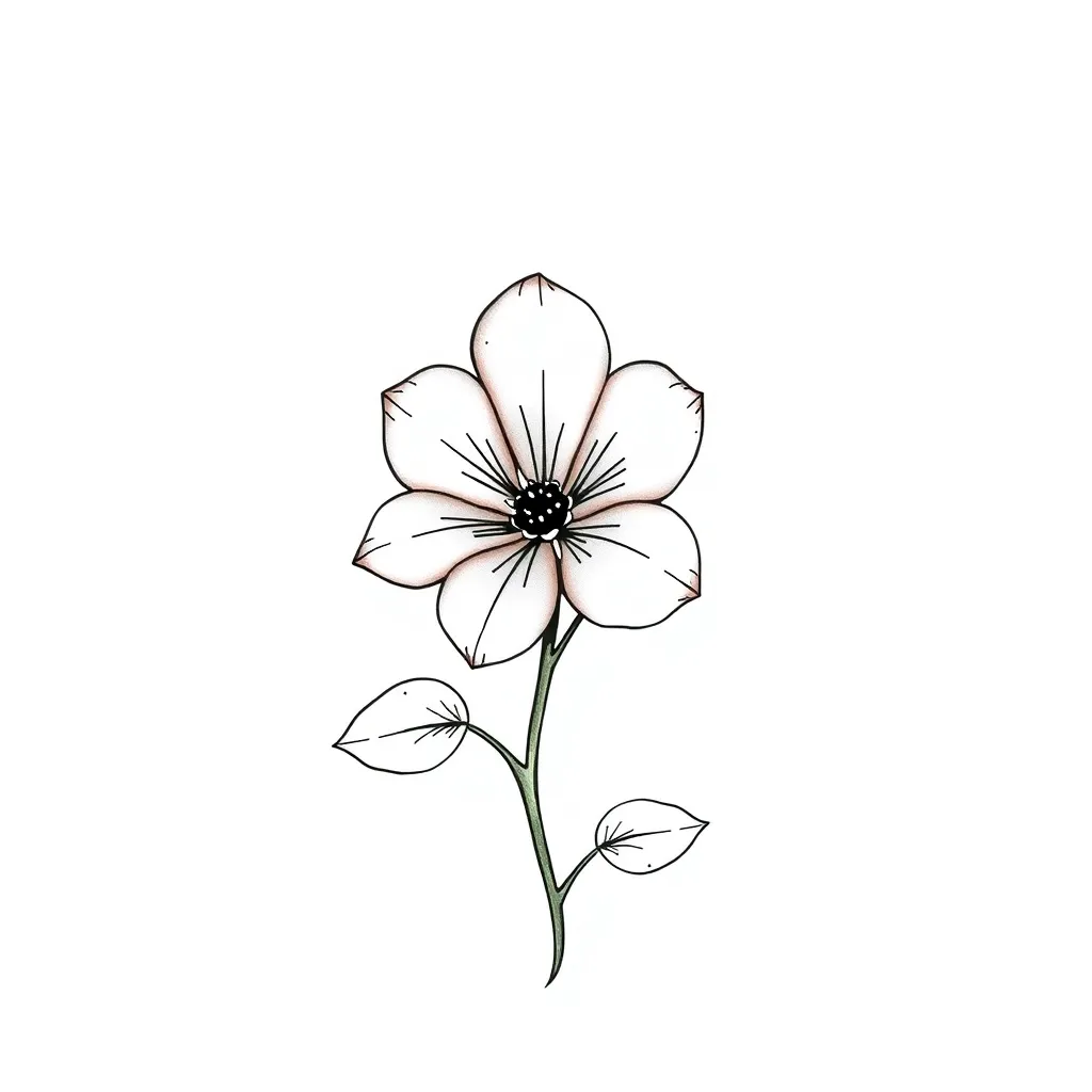 Rose Dalhia Geranium tattoo