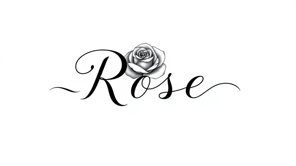 Rose words tatuagem