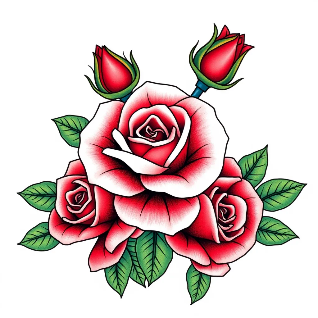 Roses tatuagem