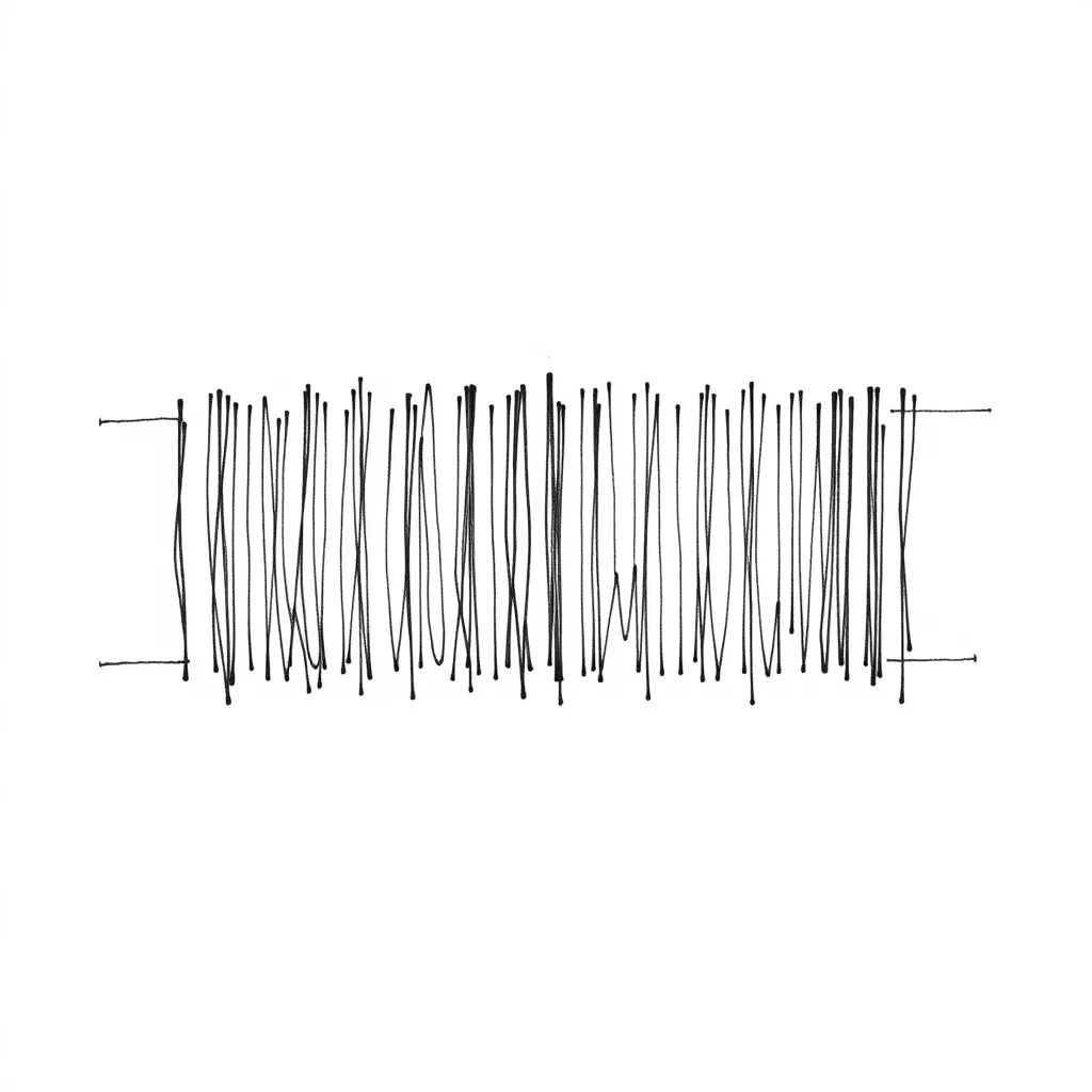 Rune made in the form of a barcode 문신