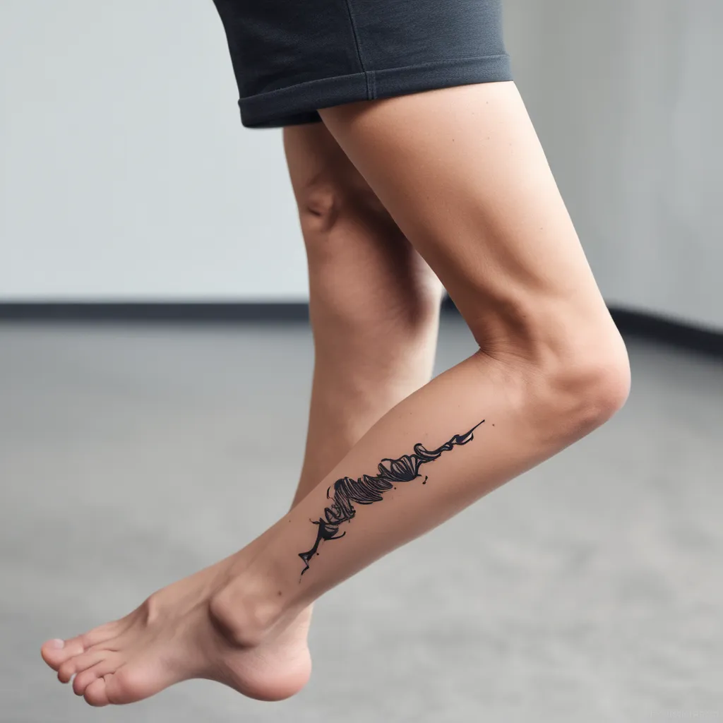 running tattoo