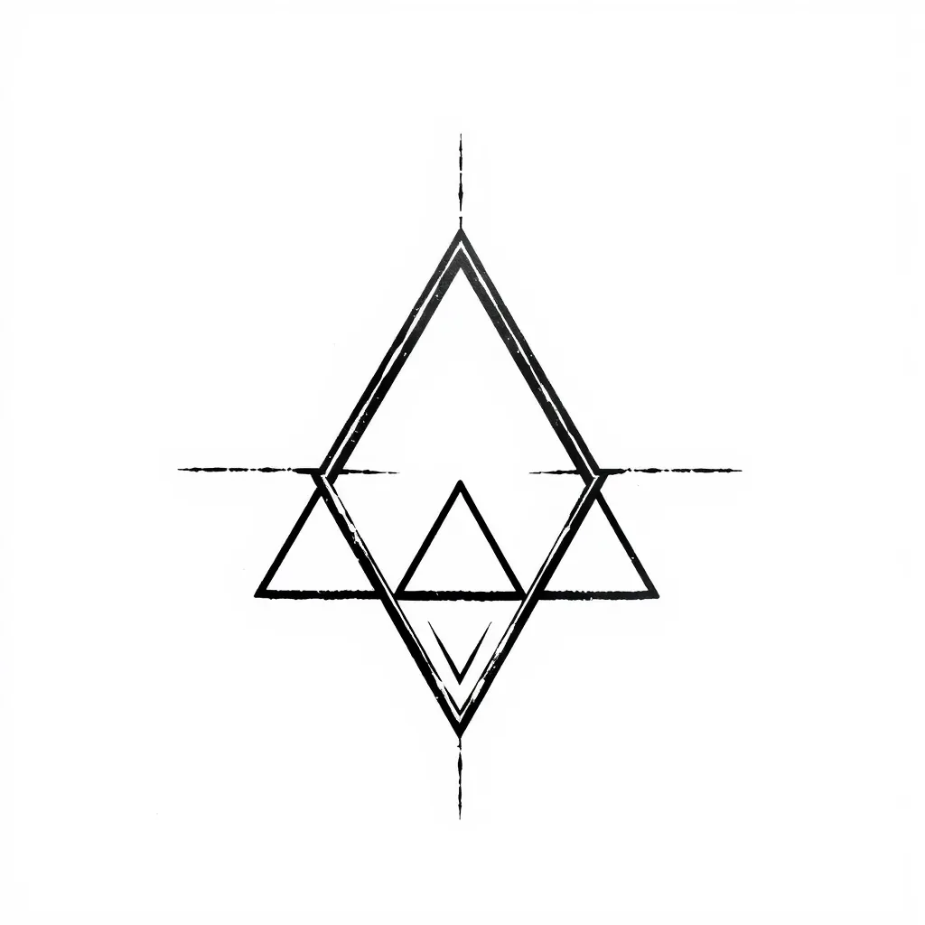 Sacred triangles tatuaż