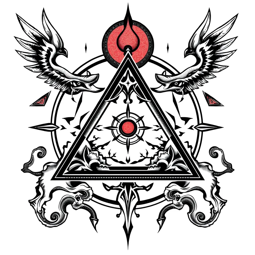 Sacred triangles  tatuering