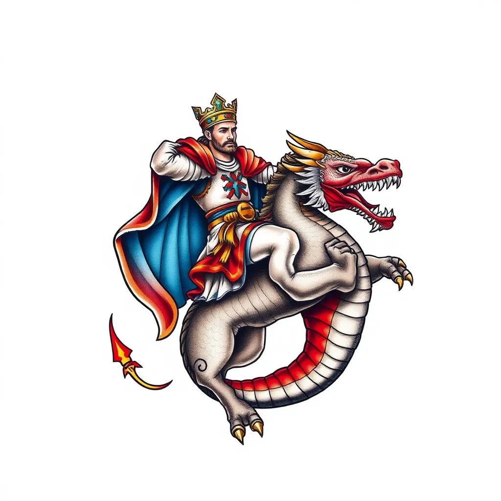 São Jorge matando um dragão  纹身