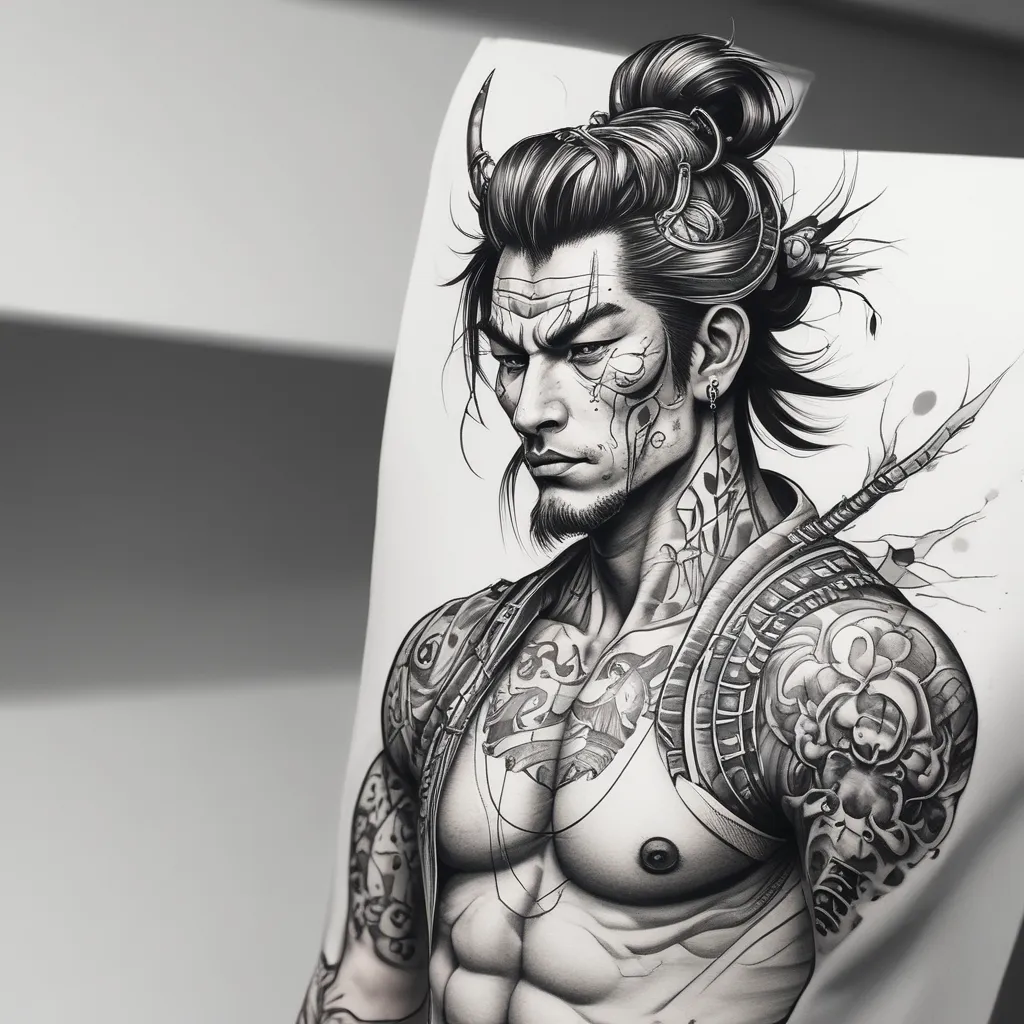 Samurai tatoeage